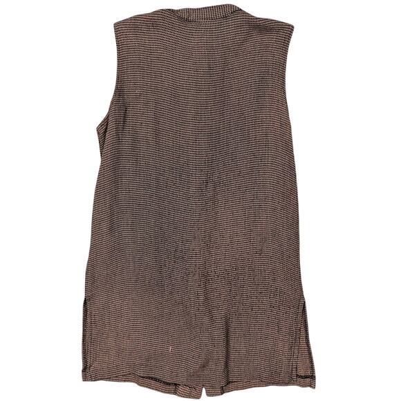 90s Vintage Sleeveless High Neck Top Black and Pink Small Briggs New York - Picture 4 of 11